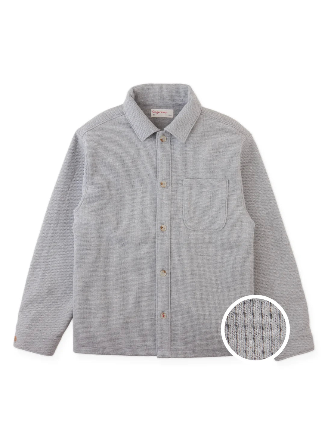 Alessandro Waffle Knit Shirt with Embroidered Cuff