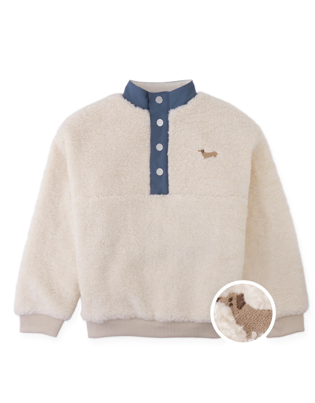 Nicky Sherpa Pullover with Half-Placket