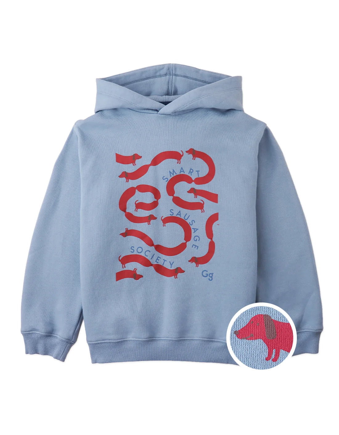 Anton Fleece Pullover Hoodie with Sausage Maze Graphic