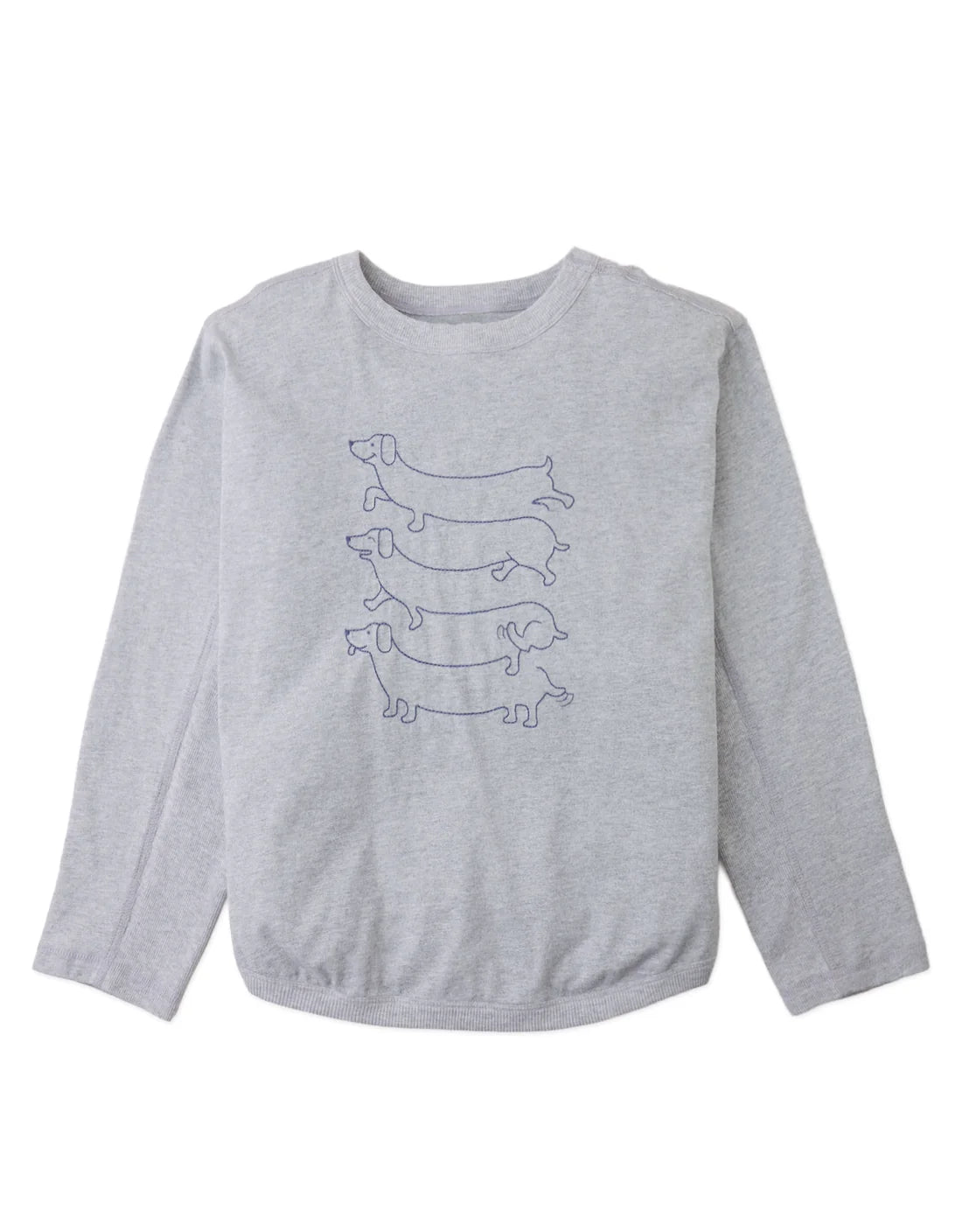 Gianni Barrel Tee with Dachshund Outline Embroidery