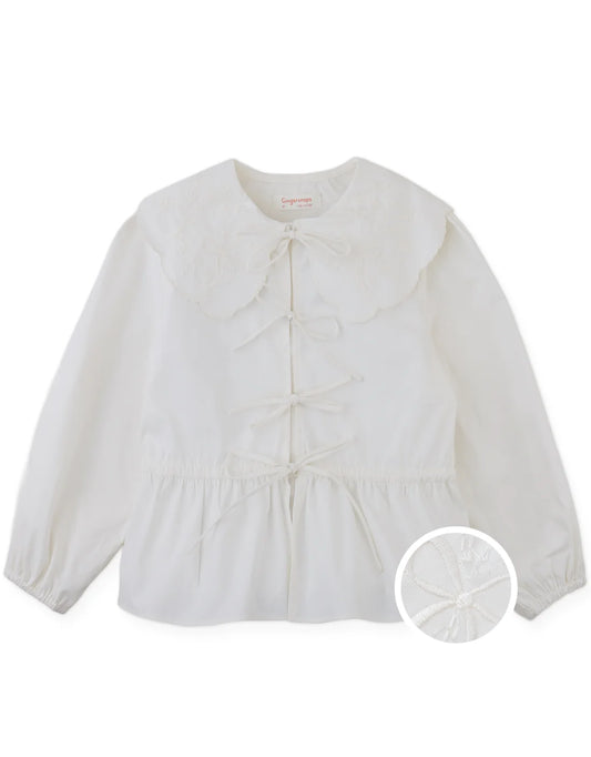 Mercedes Top with Peplum Sleeves