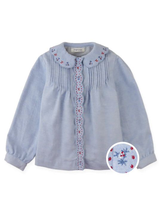 Agatha Blouse with Pintucked Bodice