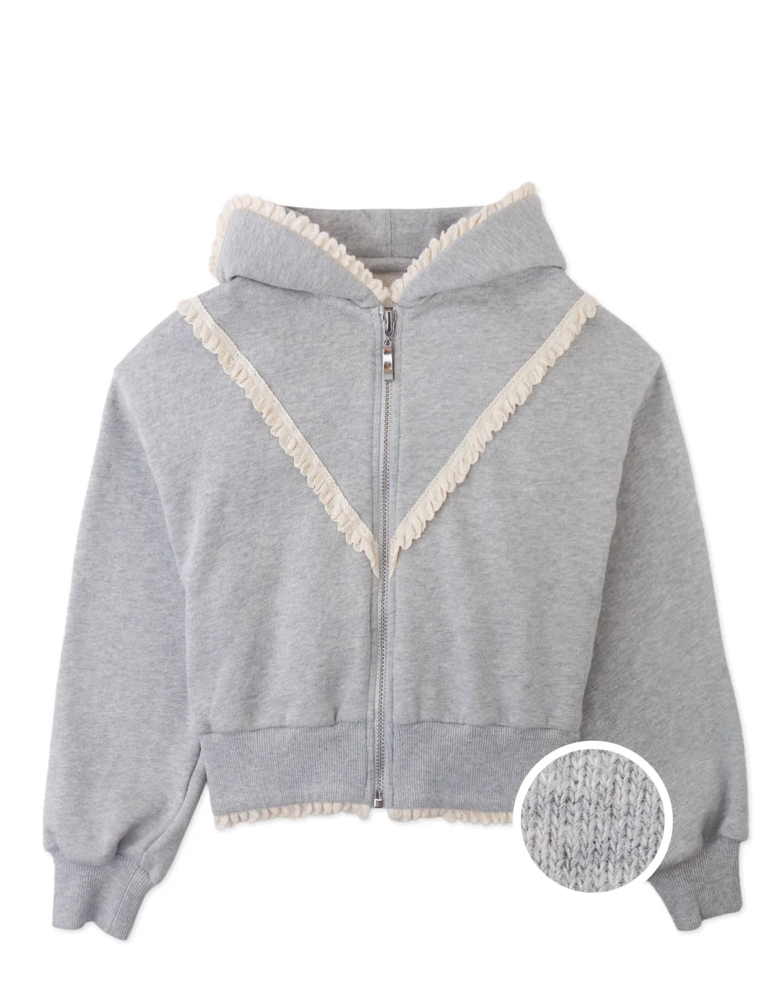 Elspeth Hoodie Jacket with Wide Rib Hem