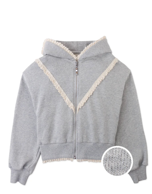 Elspeth Hoodie Jacket with Wide Rib Hem