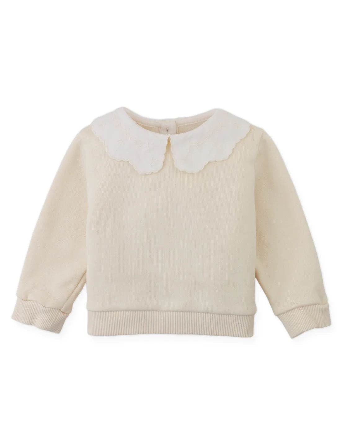 Baby Herminia Pullover with Embroidered Collar