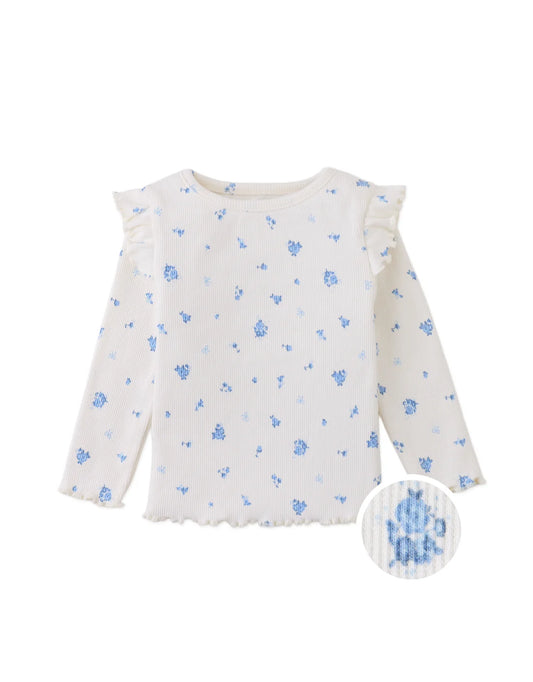 Baby Drusilla Tee with Ruffled Shoulders