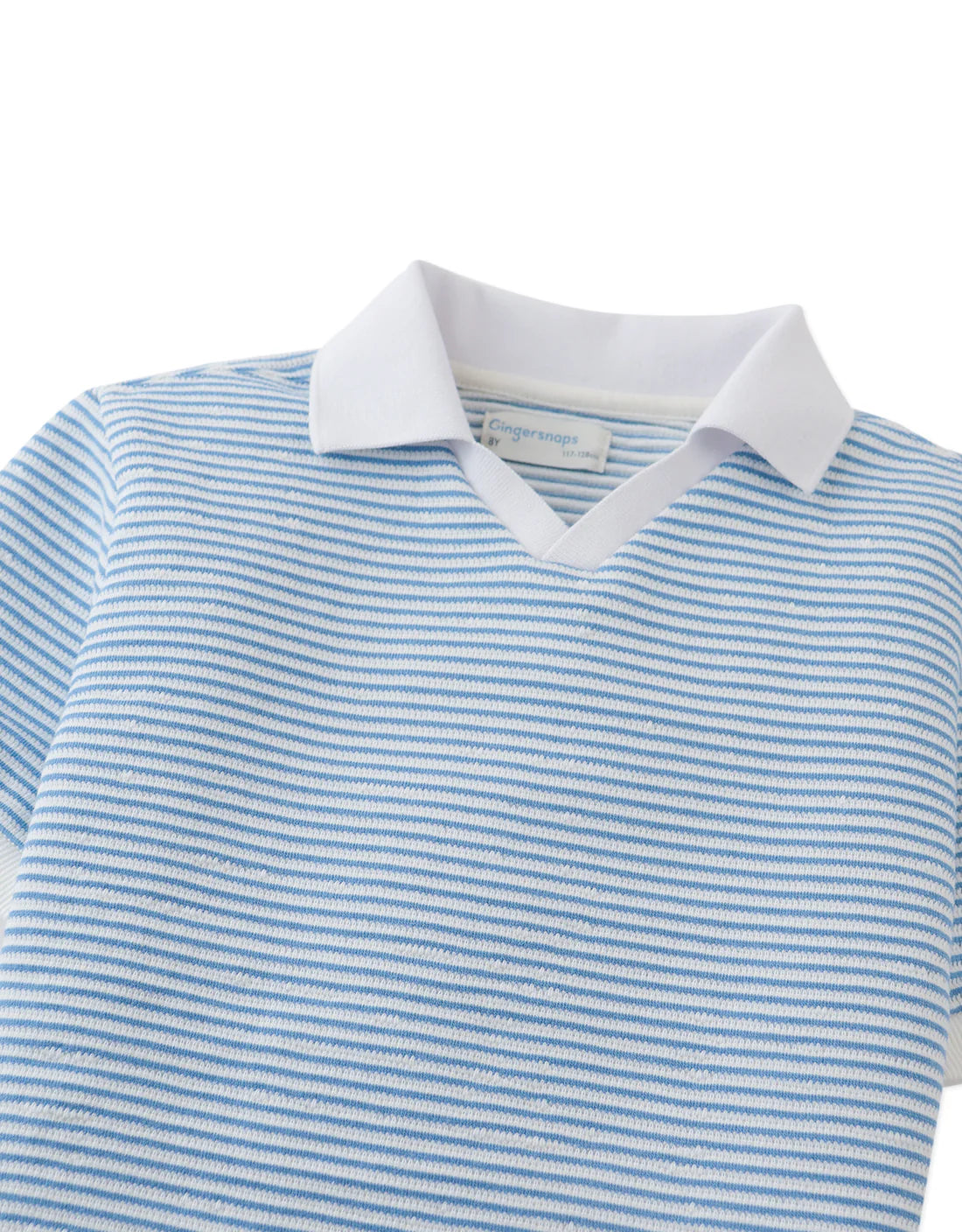 Husker Striped Textured Terry Polo Shirt