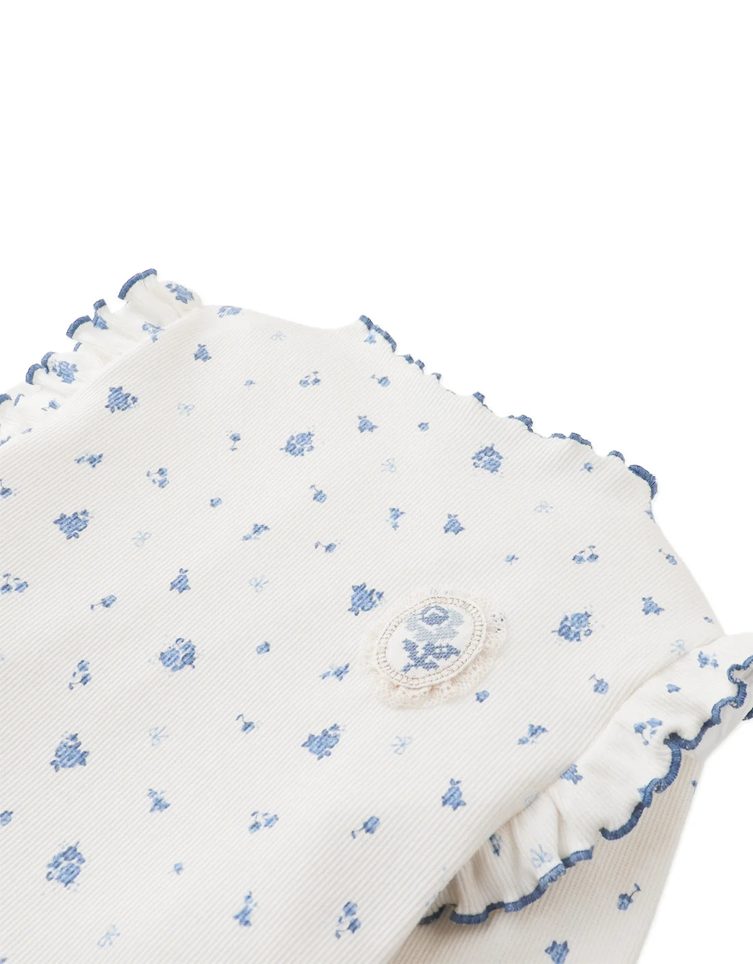 Drusilla Tee with Ruffled Shoulders