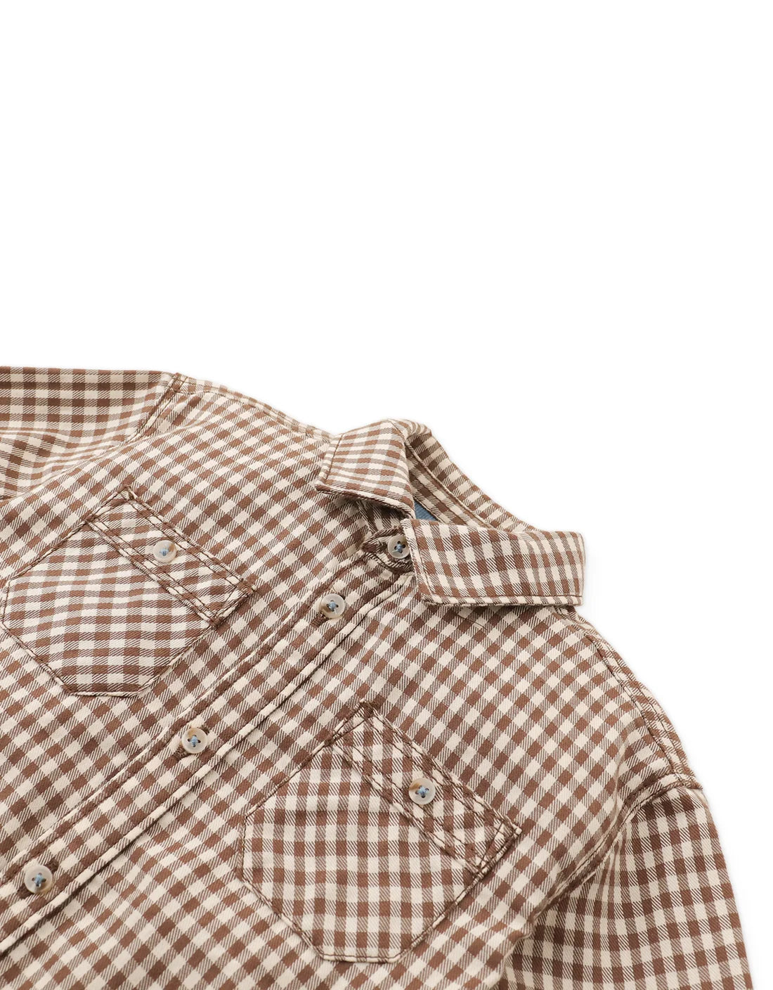 Baby Orlando Brushed Gingham Shirt With Side Pockets