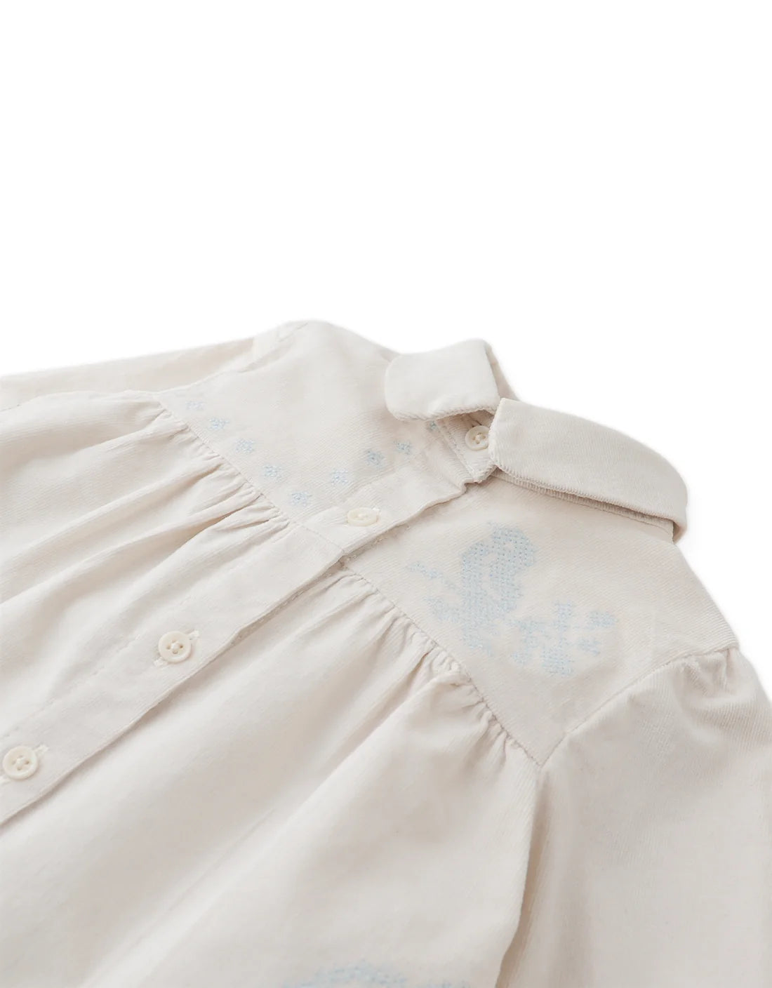 Baby Edith Collared Blouse with Cross-Stitch Embroidery
