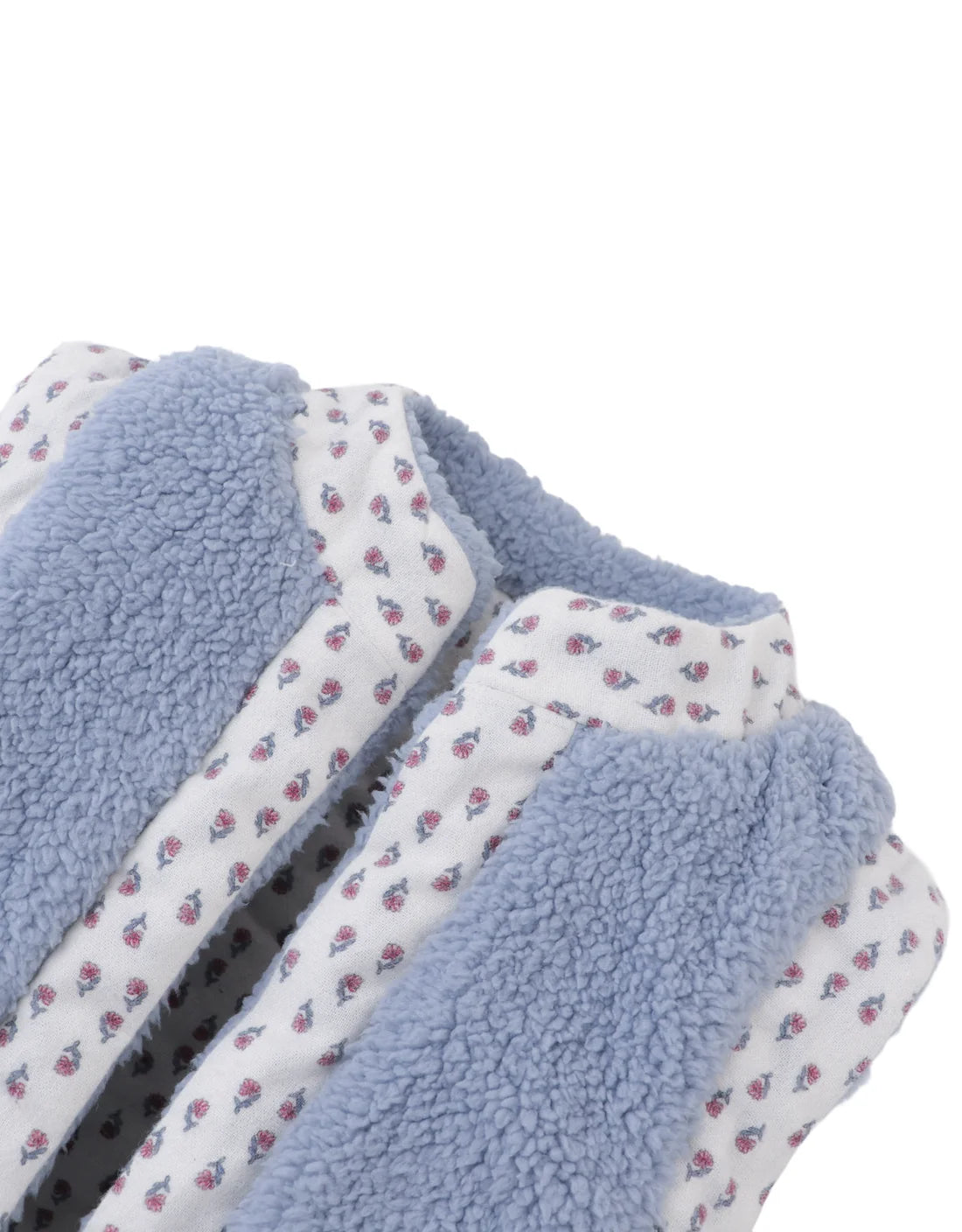 Baby Eulalia Ditsy Floral Reversible Gilet with Sherpa Side