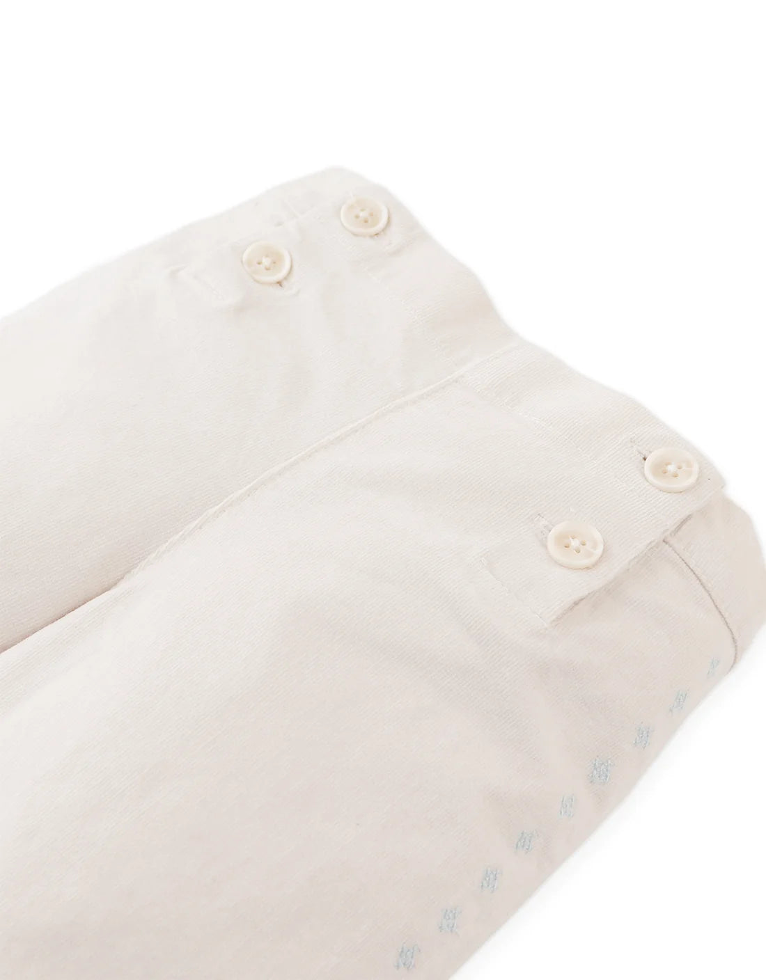Baby Ferne Sailor-Cut Pants with Cross-Stitch Embroidery
