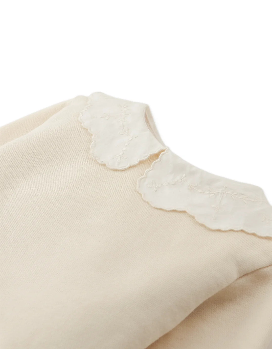 Baby Herminia Pullover with Embroidered Collar