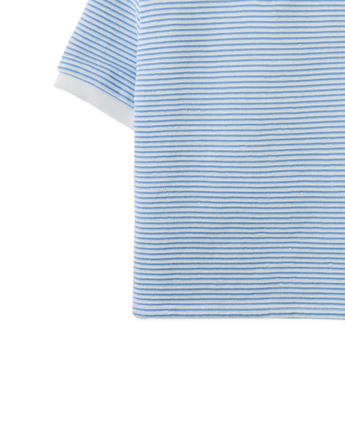 Husker Striped Textured Terry Polo Shirt