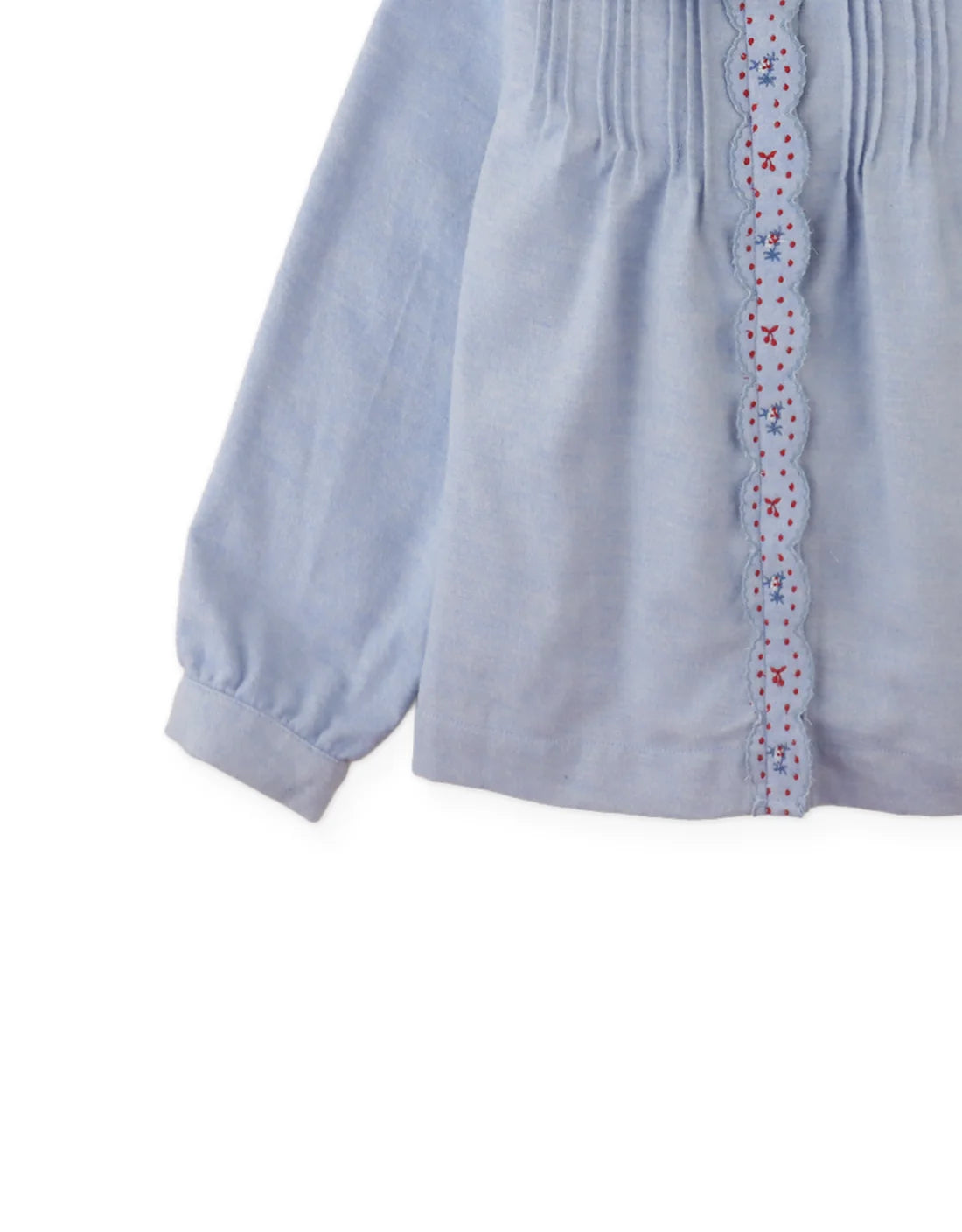 Agatha Blouse with Pintucked Bodice