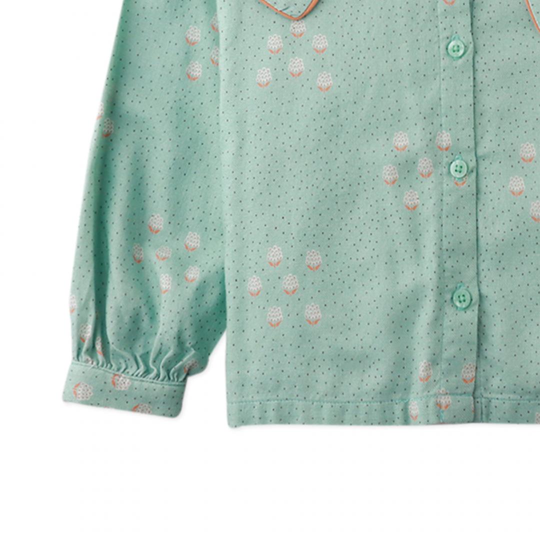Charlize Blouse with Collar and Cape