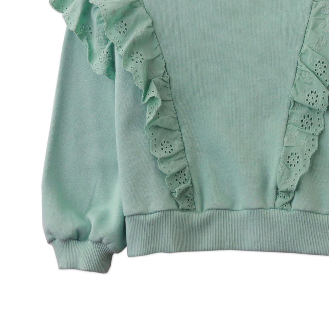 Amalia Pullover with Ruffled Eyelet Trim on Body and Sleeves
