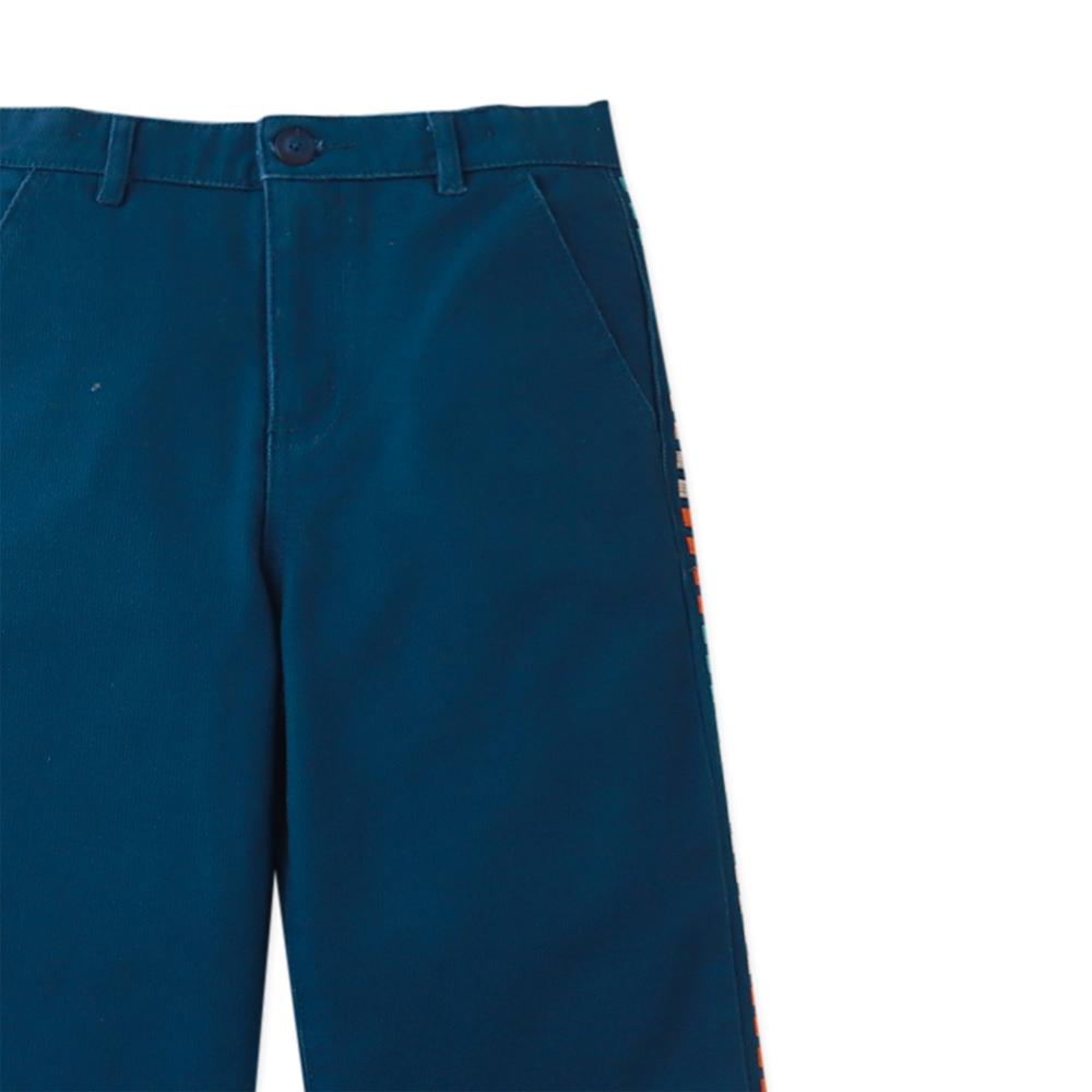 Erik Straight Leg Pants with Embroidered Sides