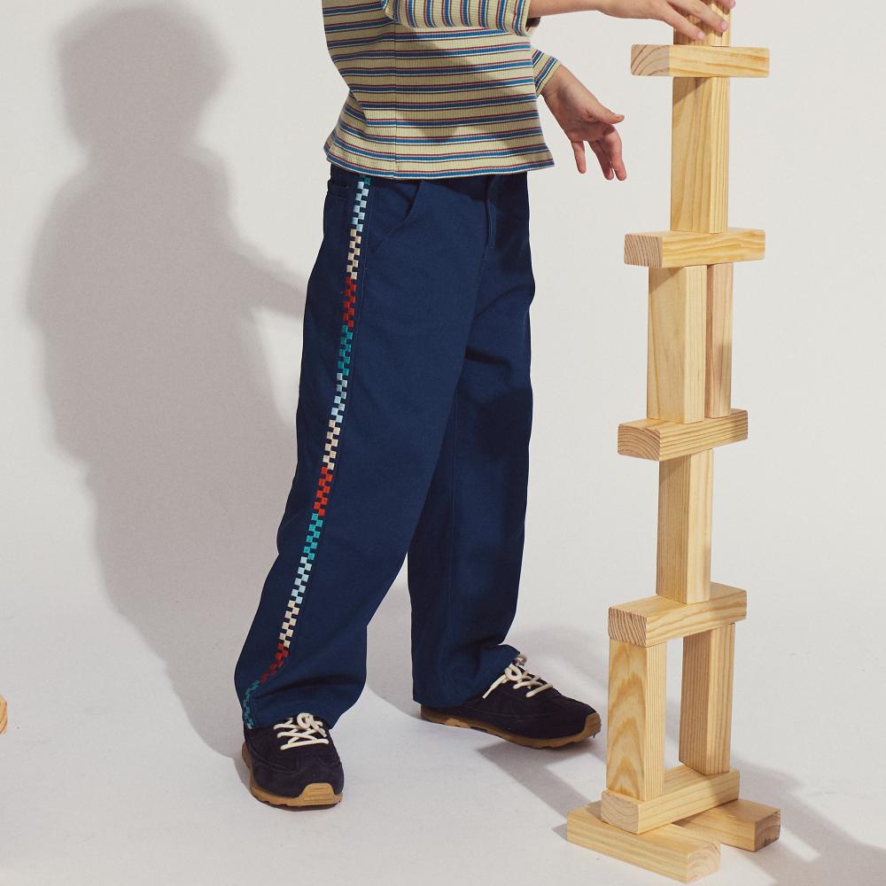 Erik Straight Leg Pants with Embroidered Sides