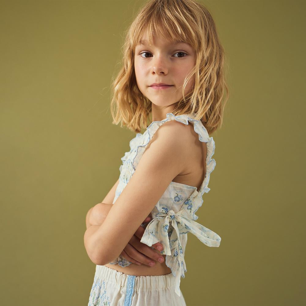 Cassie Ruffled Top with Side Ties