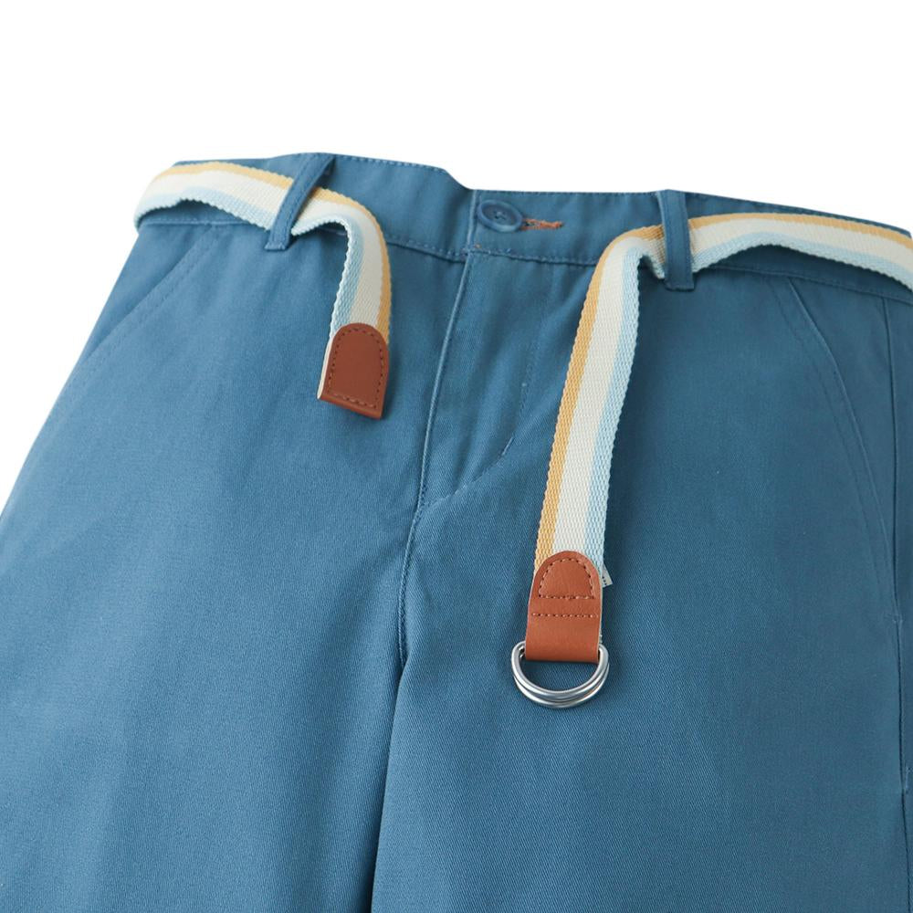 Edward Regular Straight Twill Pants with Belt