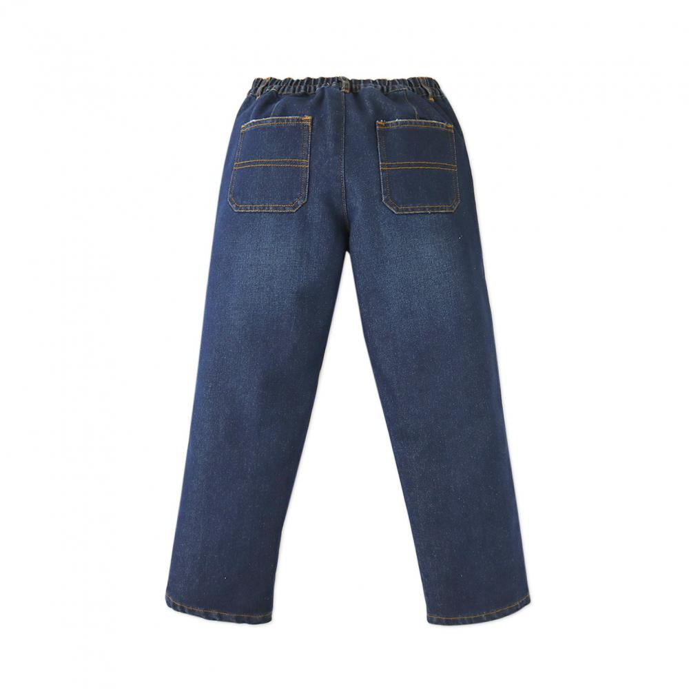 Relaxed Tapered Denim Pants with Patch Pocket