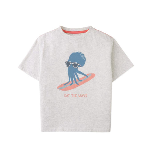 Oruo Surfing Octopus Relaxed-Fit Graphic Tee