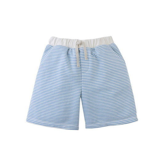 Dreyfus Striped Textured Terry Drawstring Shorts