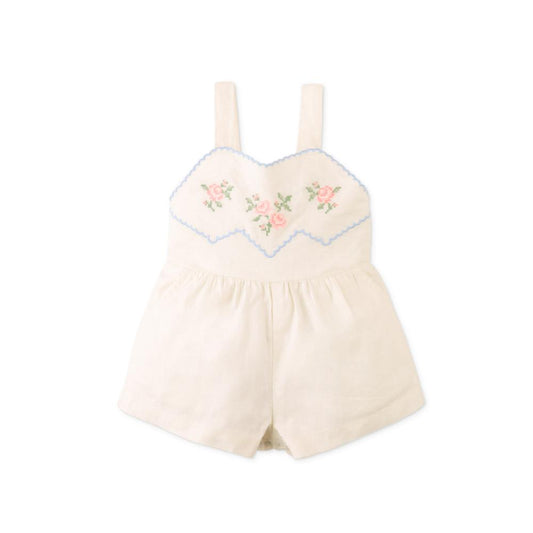 Baby Genny Playsuit with Embroidered Bib