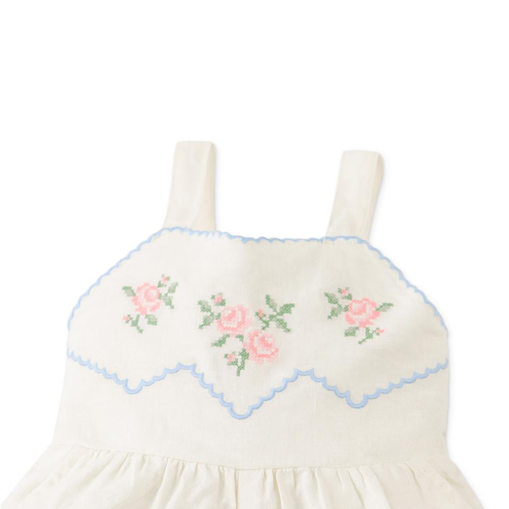 Baby Genny Playsuit with Embroidered Bib