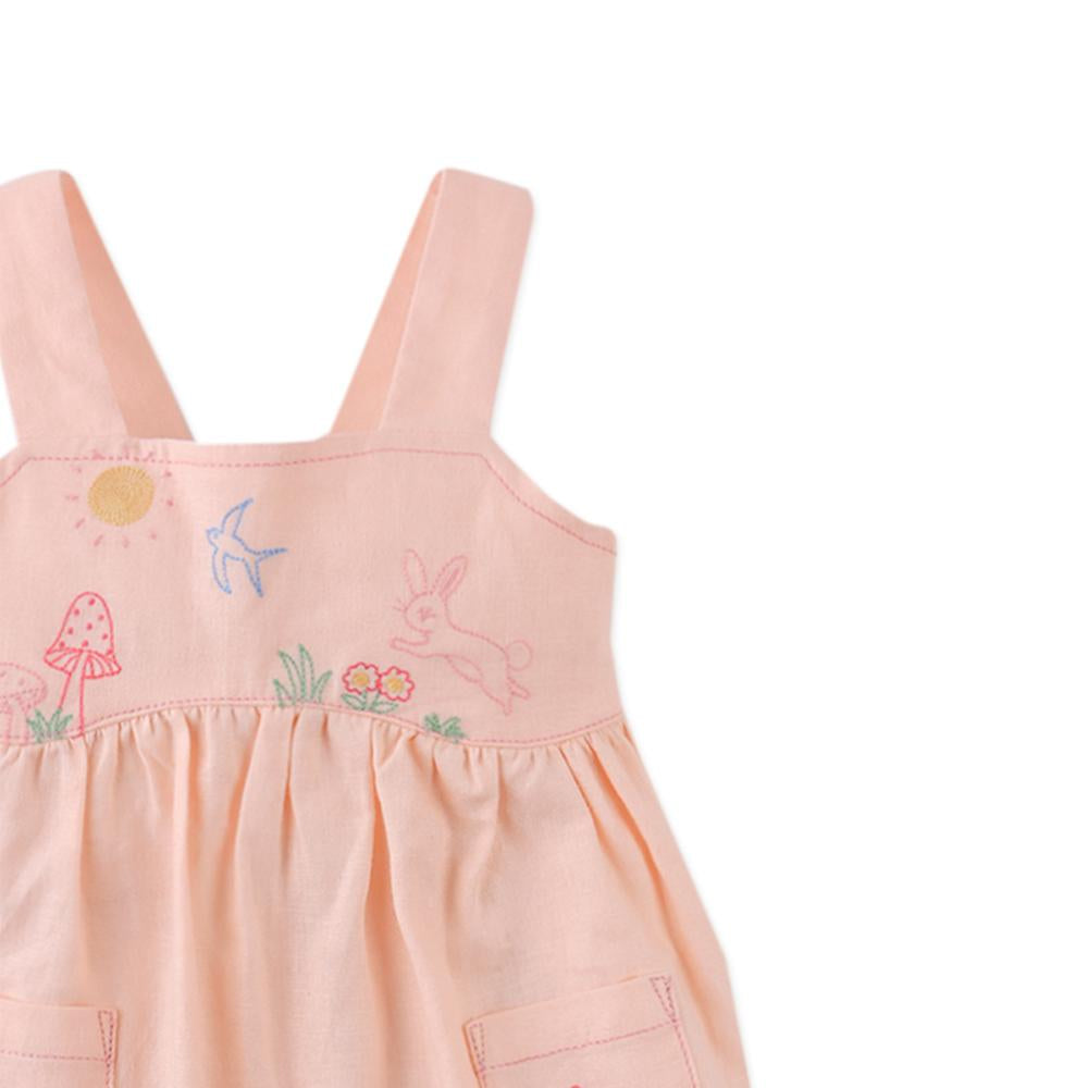 Baby Kayla Apron Dress with Bunny Embroidery