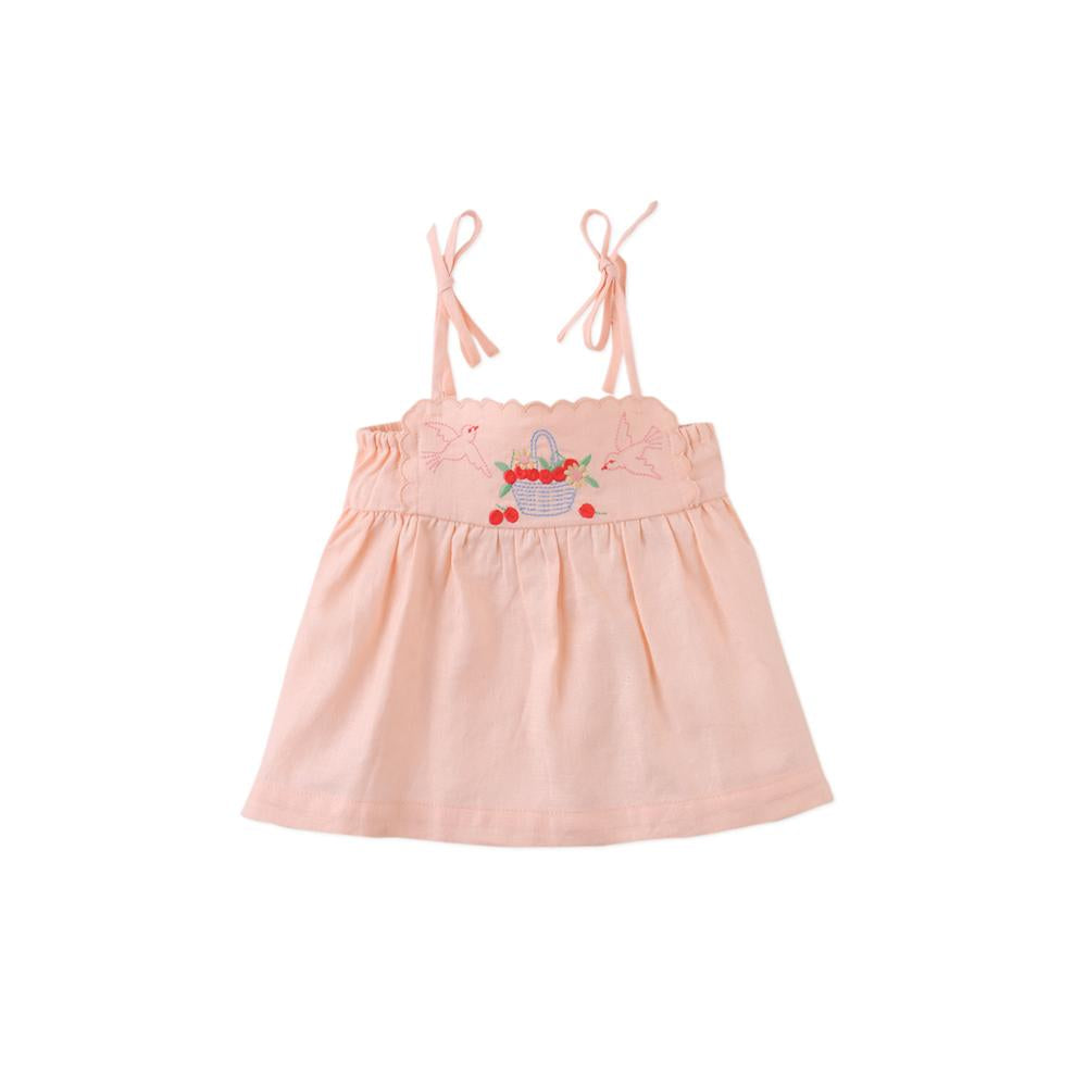 Baby Hinata Embroidered Empire Tunic Blouse & Shorts Set