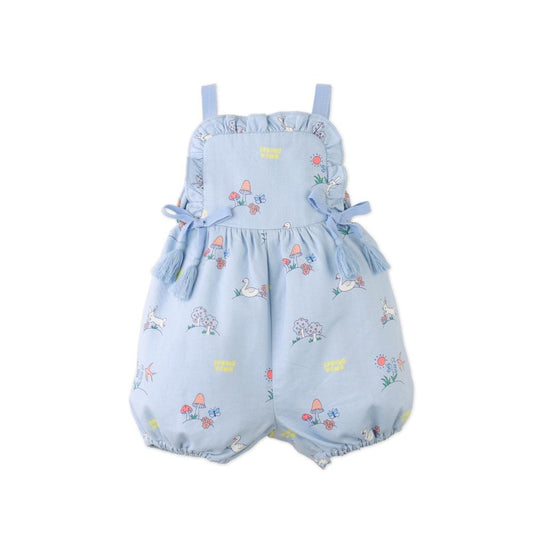 Baby Harvey All-Over Print Bubble Playsuit with Ribbon Ties