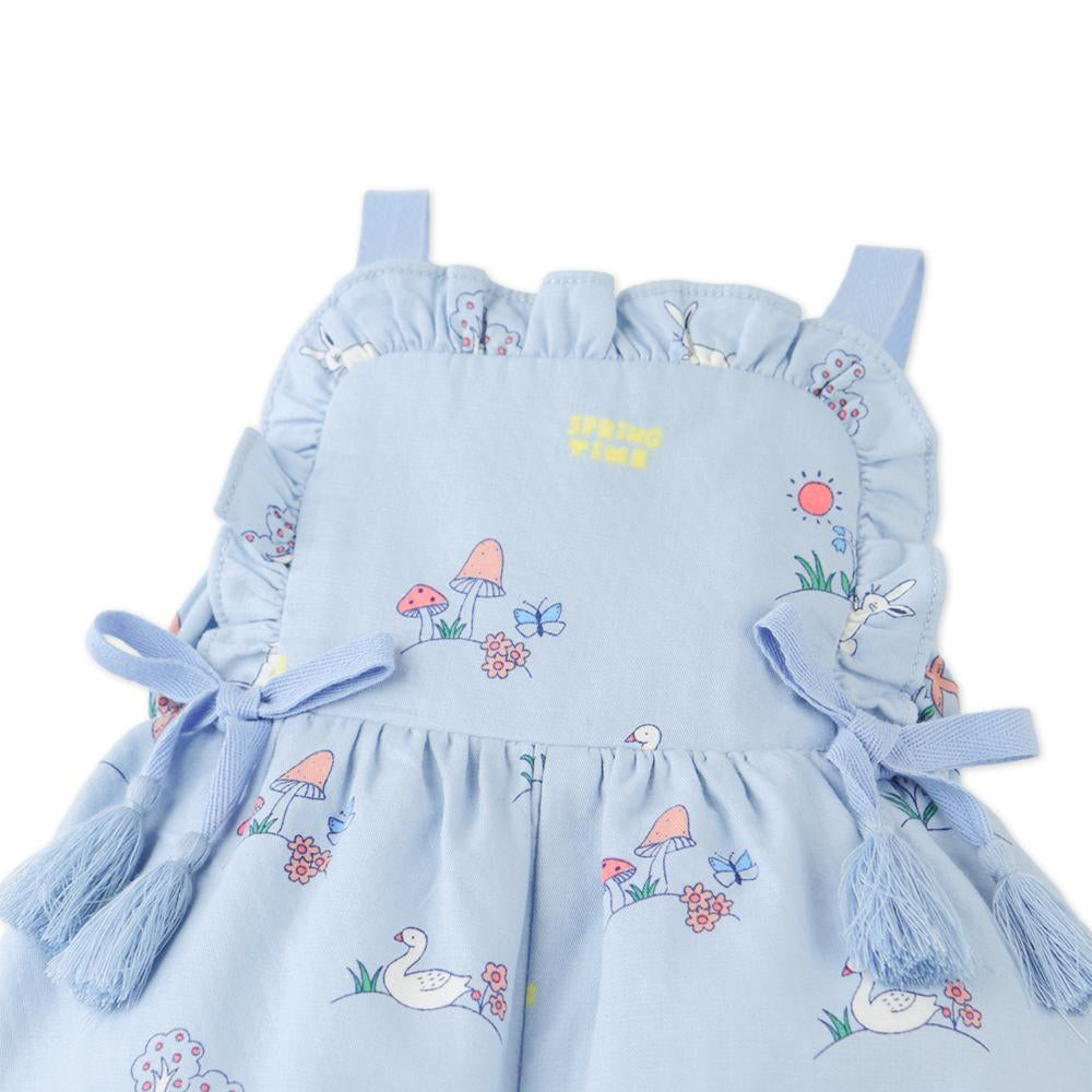 Baby Harvey All-Over Print Bubble Playsuit with Ribbon Ties