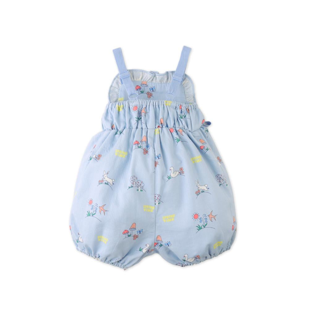 Baby Harvey All-Over Print Bubble Playsuit with Ribbon Ties