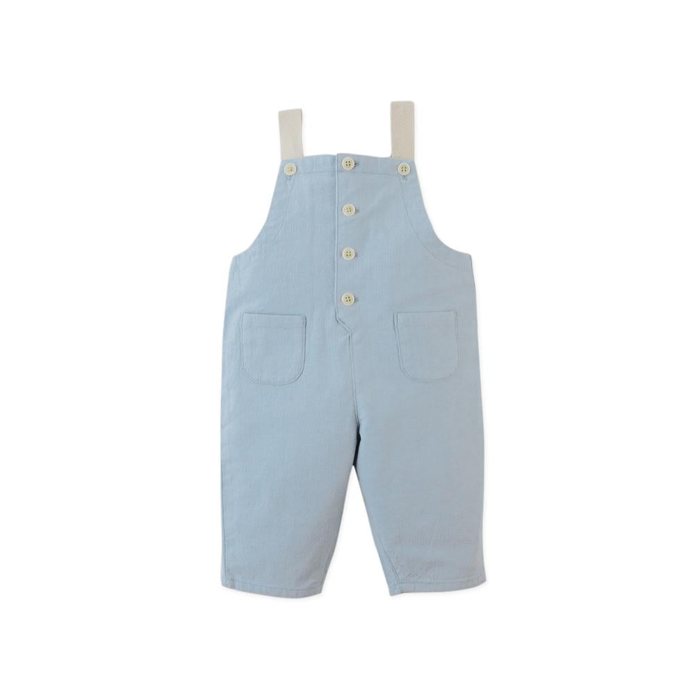 Baby Philip Linen Dungarees with Cotton Tape Straps