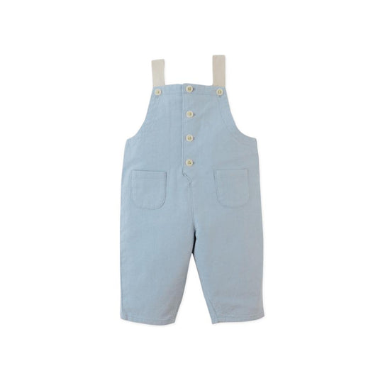 Baby Philip Linen Dungarees with Cotton Tape Straps