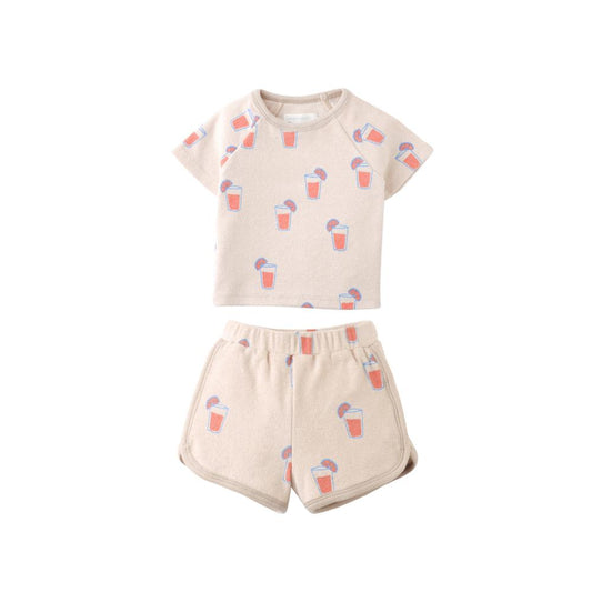 Baby Matthew All-Over Print Raglan Tee and Shorts Set