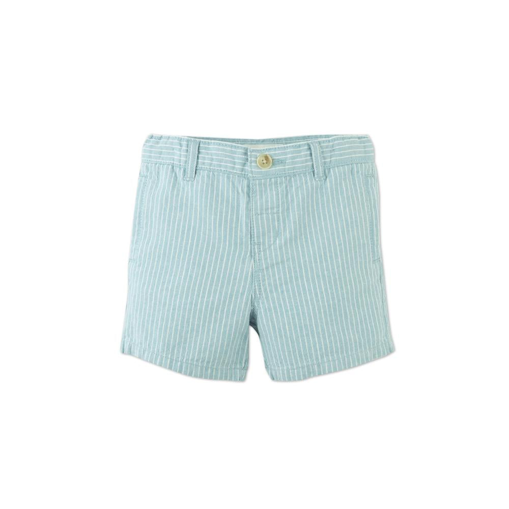 Baby Louis Cotton Linen Striped Chino Shorts