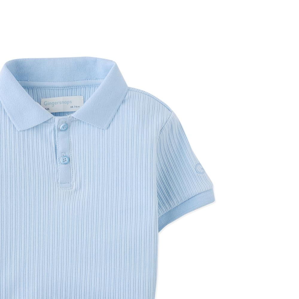 Baby Floch Polo Shirt with GG Logo Embroidery