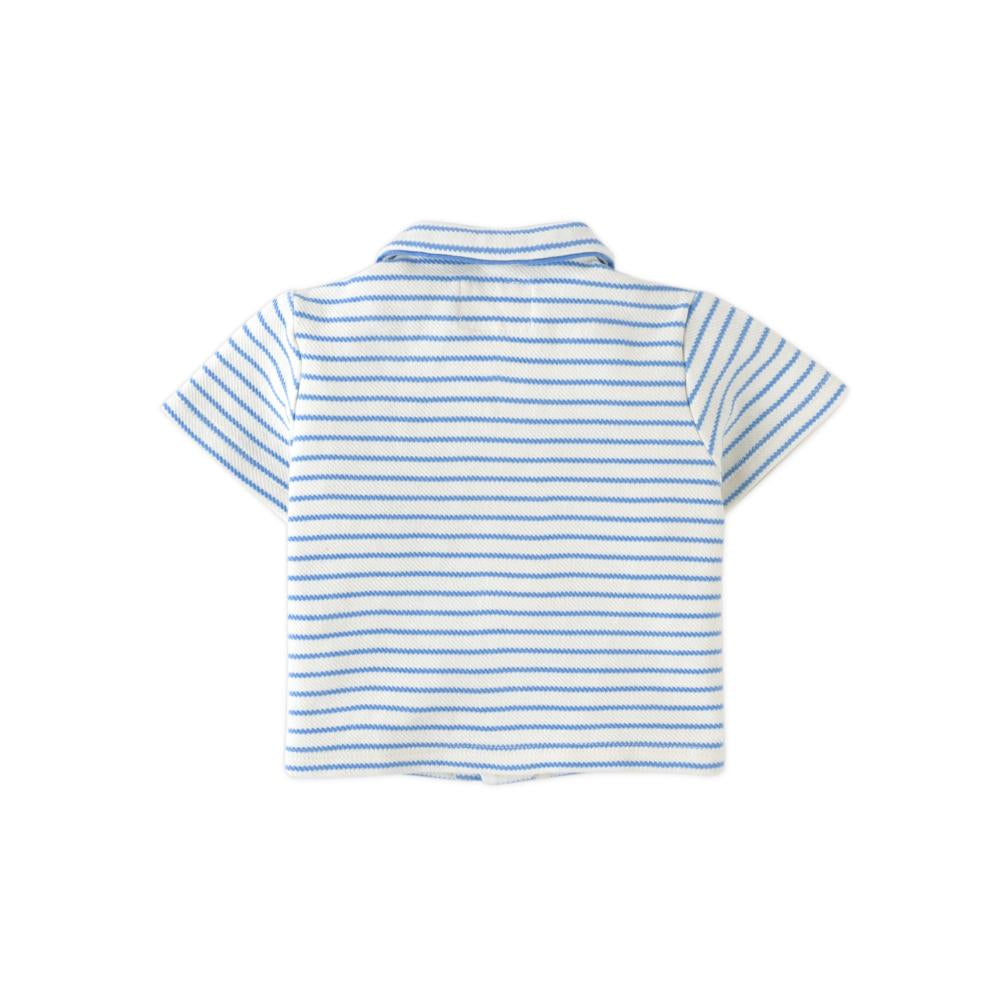 Baby Ben Striped Jersey Resort Polo With Banana & Toucan