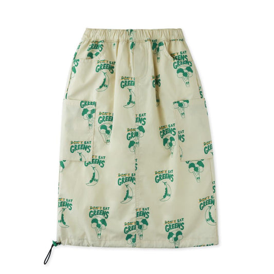 Printed Pull-up Cargo Skirt