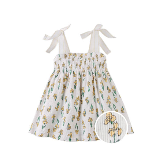 Baby Suzie Jersey Dress with Smocking & Bows
