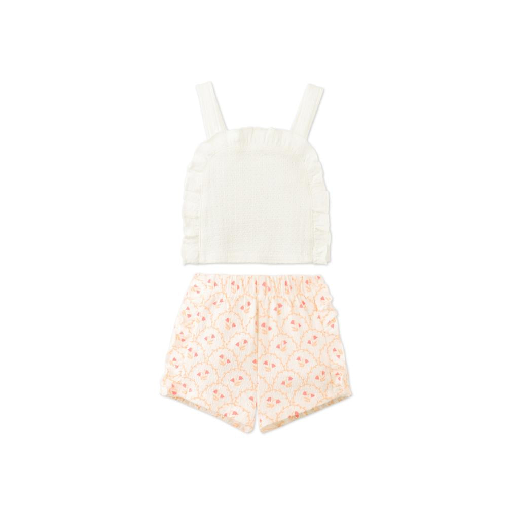 Baby Erica Ruffled Top & Printed Shorts Set
