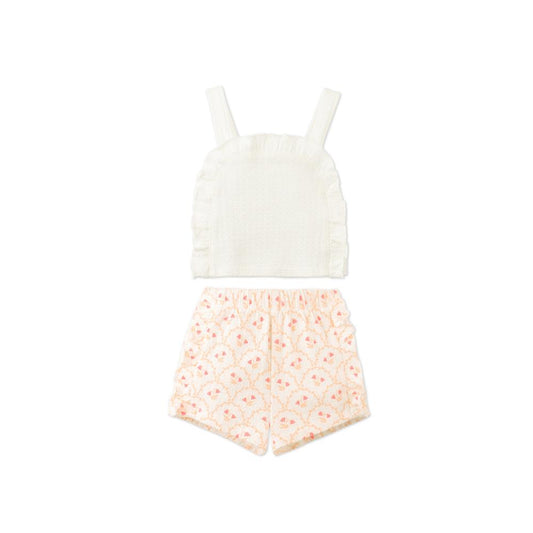 Baby Erica Ruffled Top & Printed Shorts Set