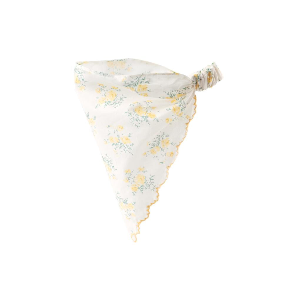 Avalon Printed Turban With Scallop Embroidery