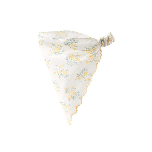 Avalon Printed Turban With Scallop Embroidery
