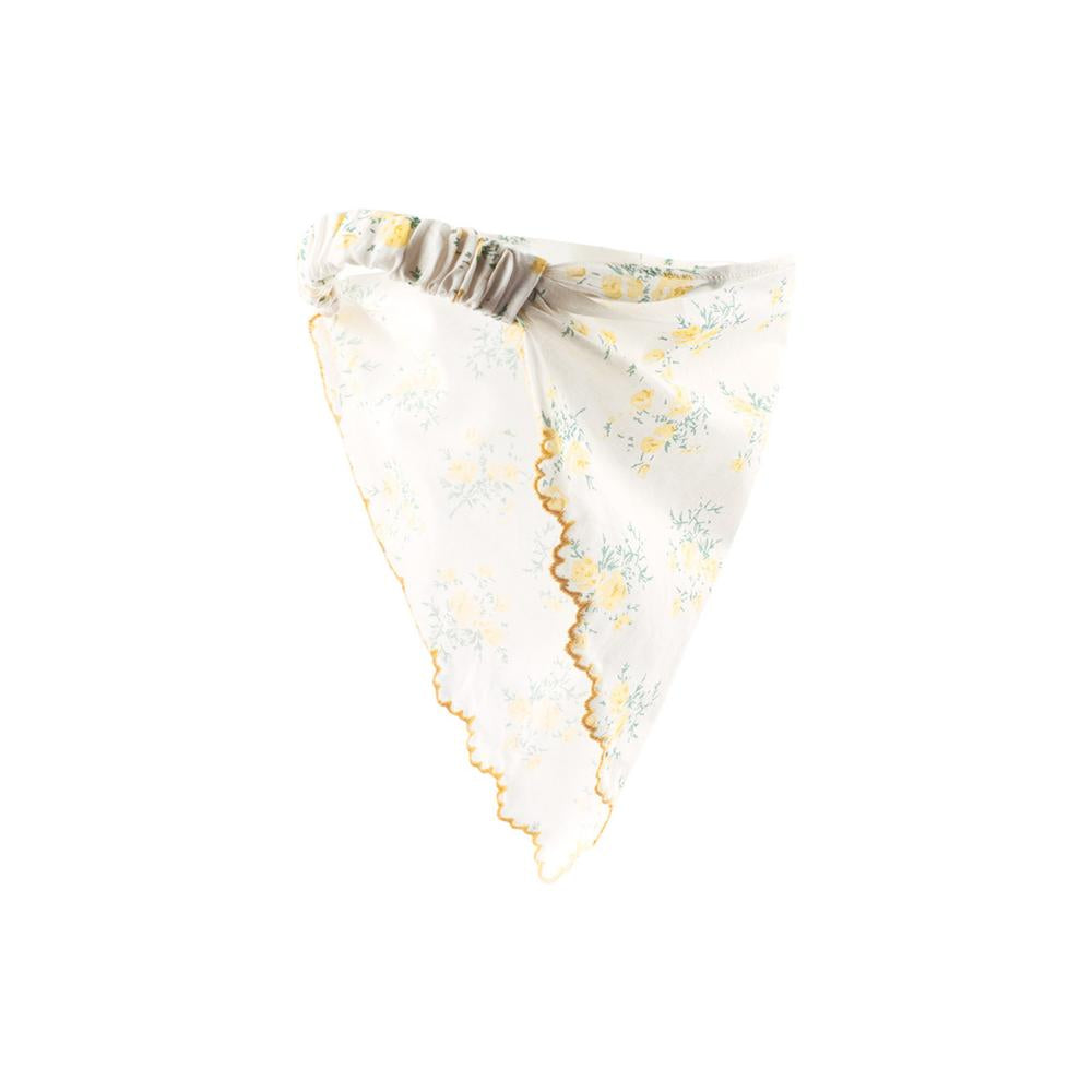 Avalon Printed Turban With Scallop Embroidery
