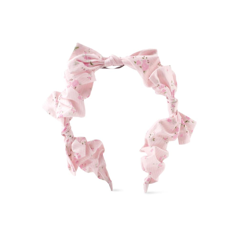 Elodie Ruched Headband With Ties
