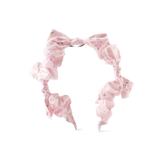 Elodie Ruched Headband With Ties